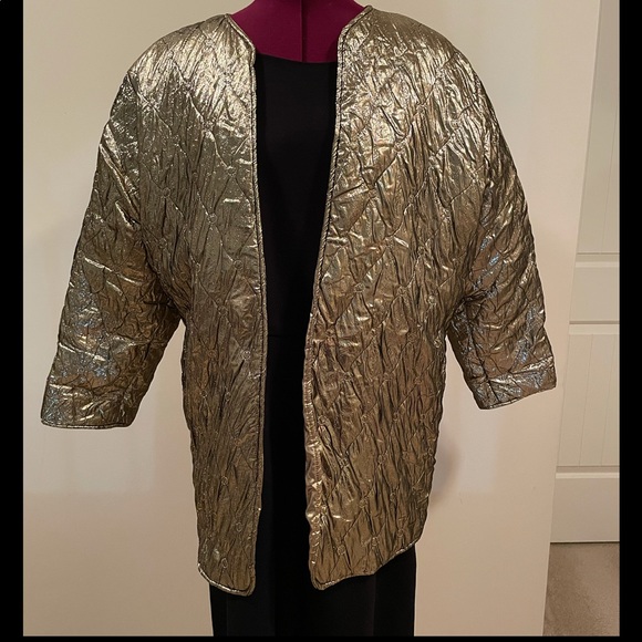 Vintage gold quilted jacket by L Rothschild - Picture 1 of 4